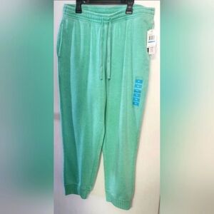 Mint Greenish Relaxed Jogger Pants, Sweatpants Boyfriend Pants XL